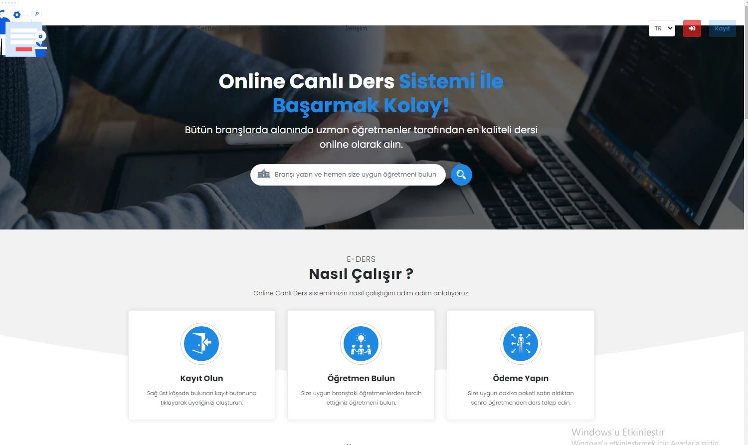Online canlı ders php scripti