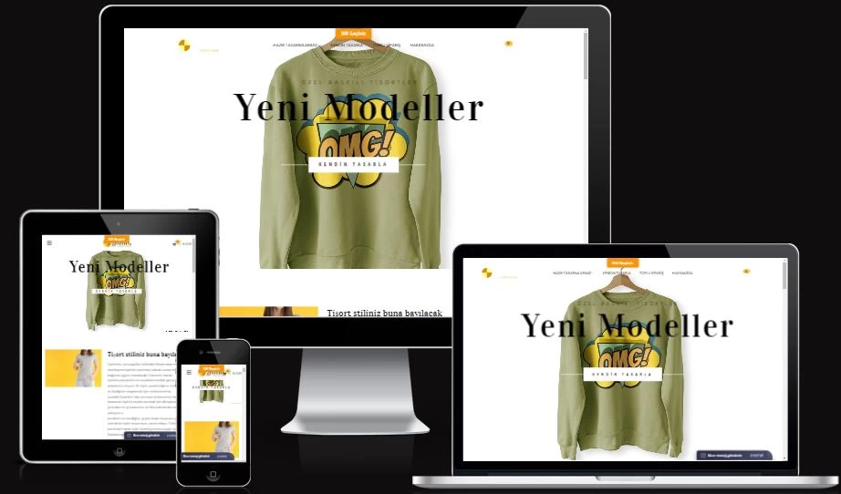 Online Tisört kartvizit tasarlama sitesi php yönetim panelli