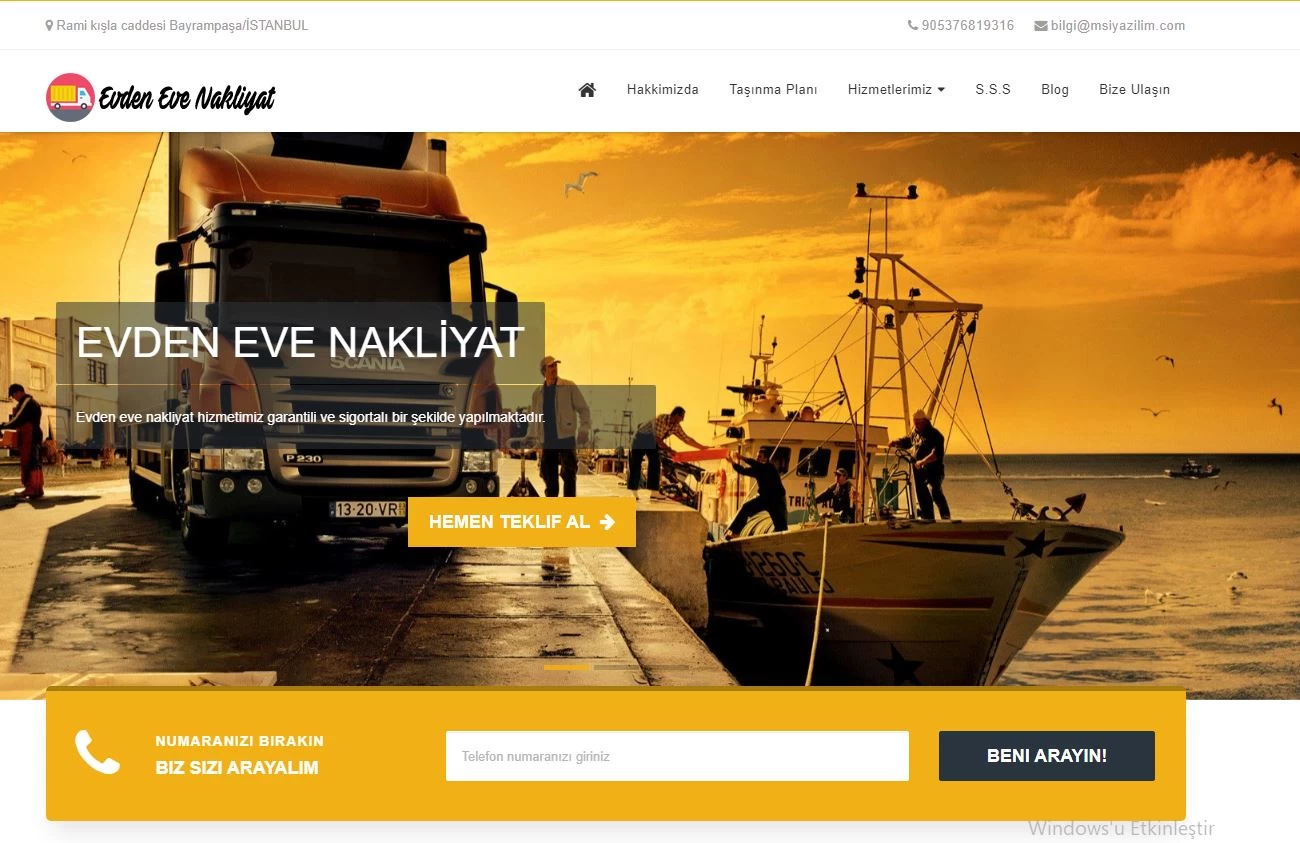 Nakliyat Lojistik taşıma ambar php scripti asansör script