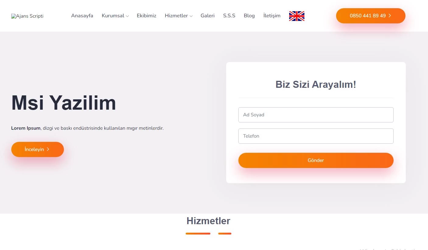 Ajansv2 reklam tabela marka php tanıtım firma tanıtım php scripti açıklama oku