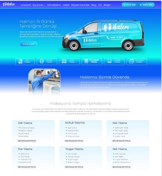 halı yıkama script php koltuk yıkama tema script php msiyazilim  perde temizlik scripti teması