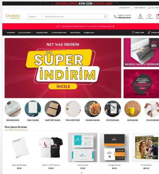 Online matbaa satıs yazılımı demo kartvisit tasarlama sitesi