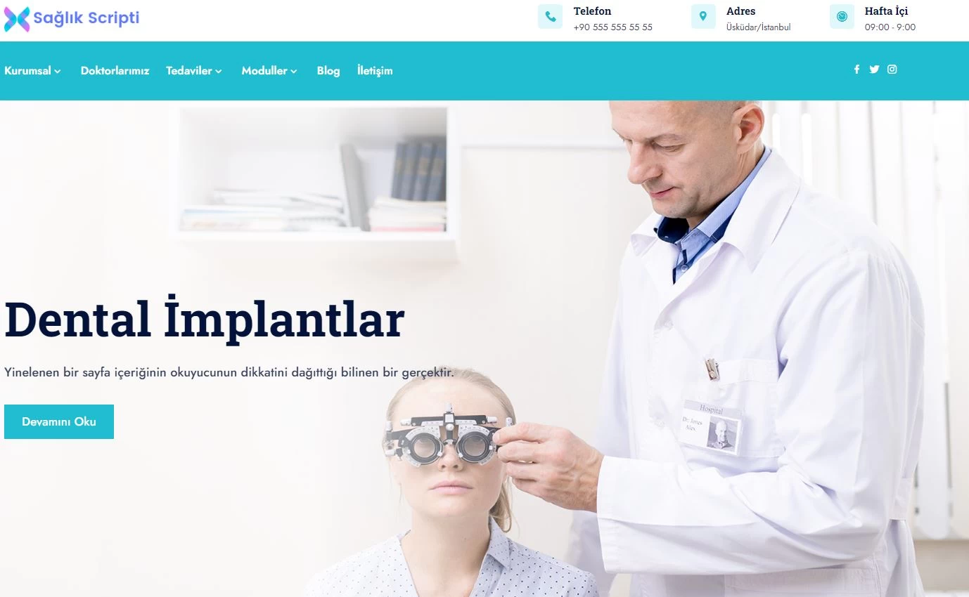 gelimis sağlık medakil hastane özel dişci php scripti satıs sistemi