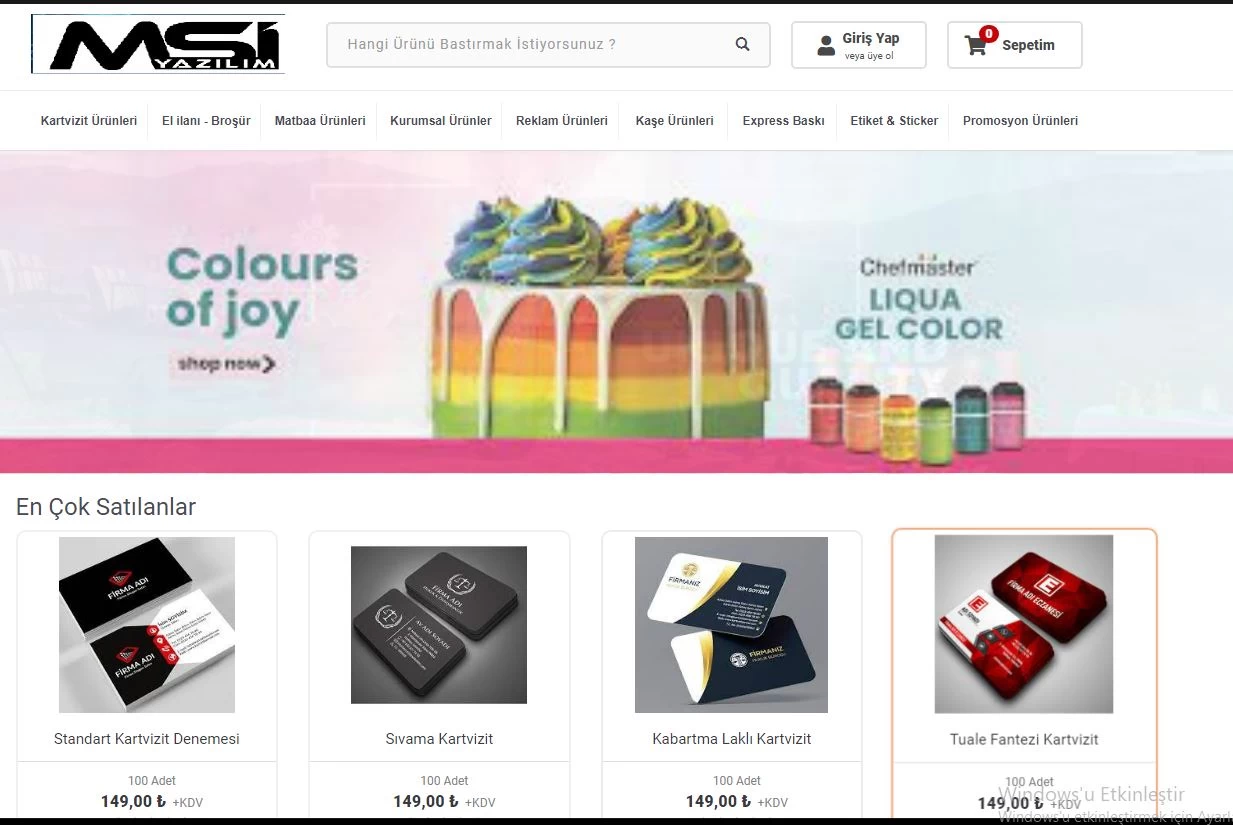 Matbaa sistemi kartvizit php online matba sistemi php