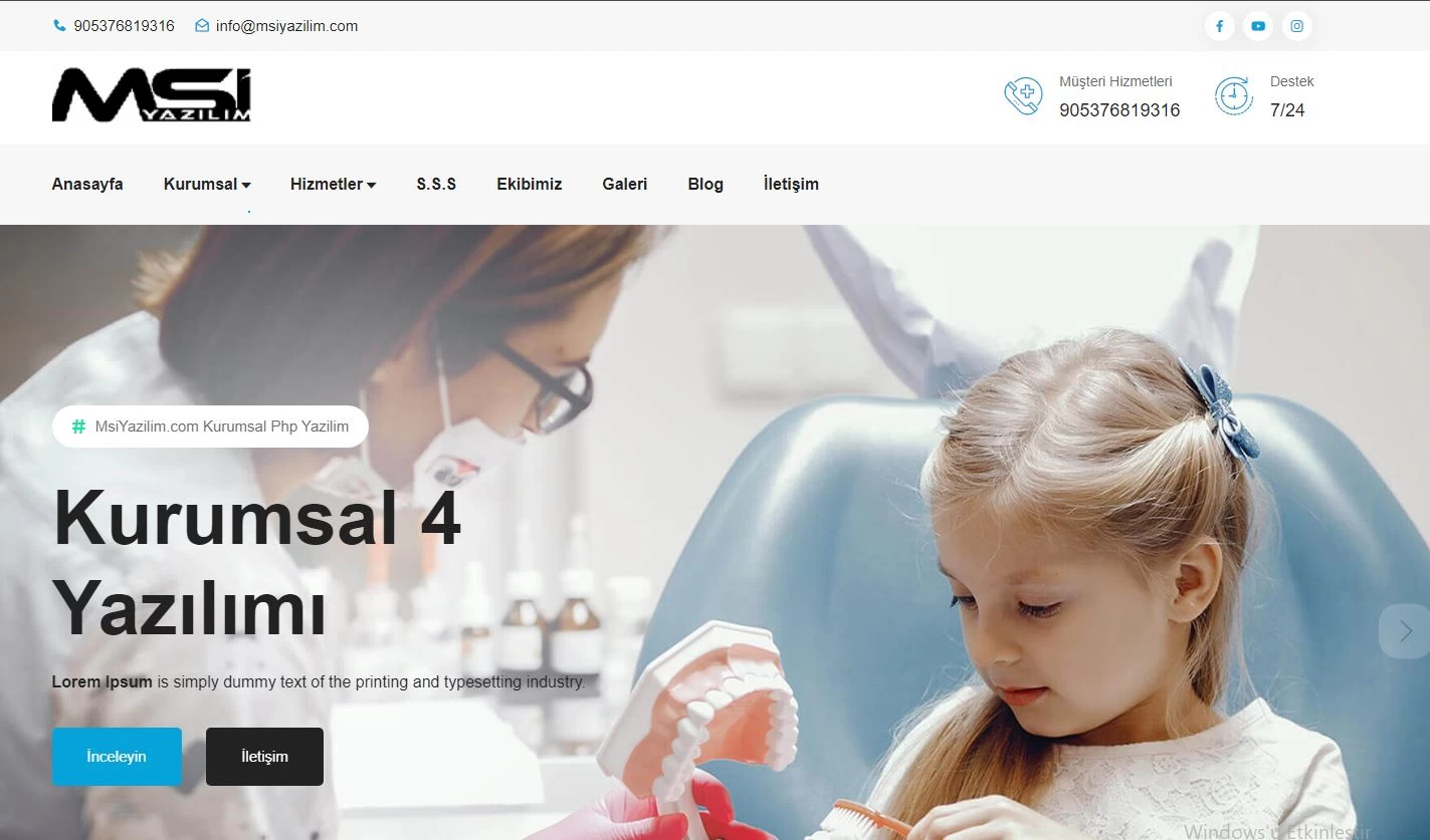 MsiKurumsal firma v6 insaat medikal nalbur tanıtım firma tanıtım php scripti