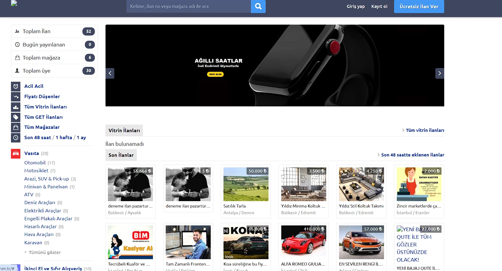 Seri ilan sahibinden site  php scrip