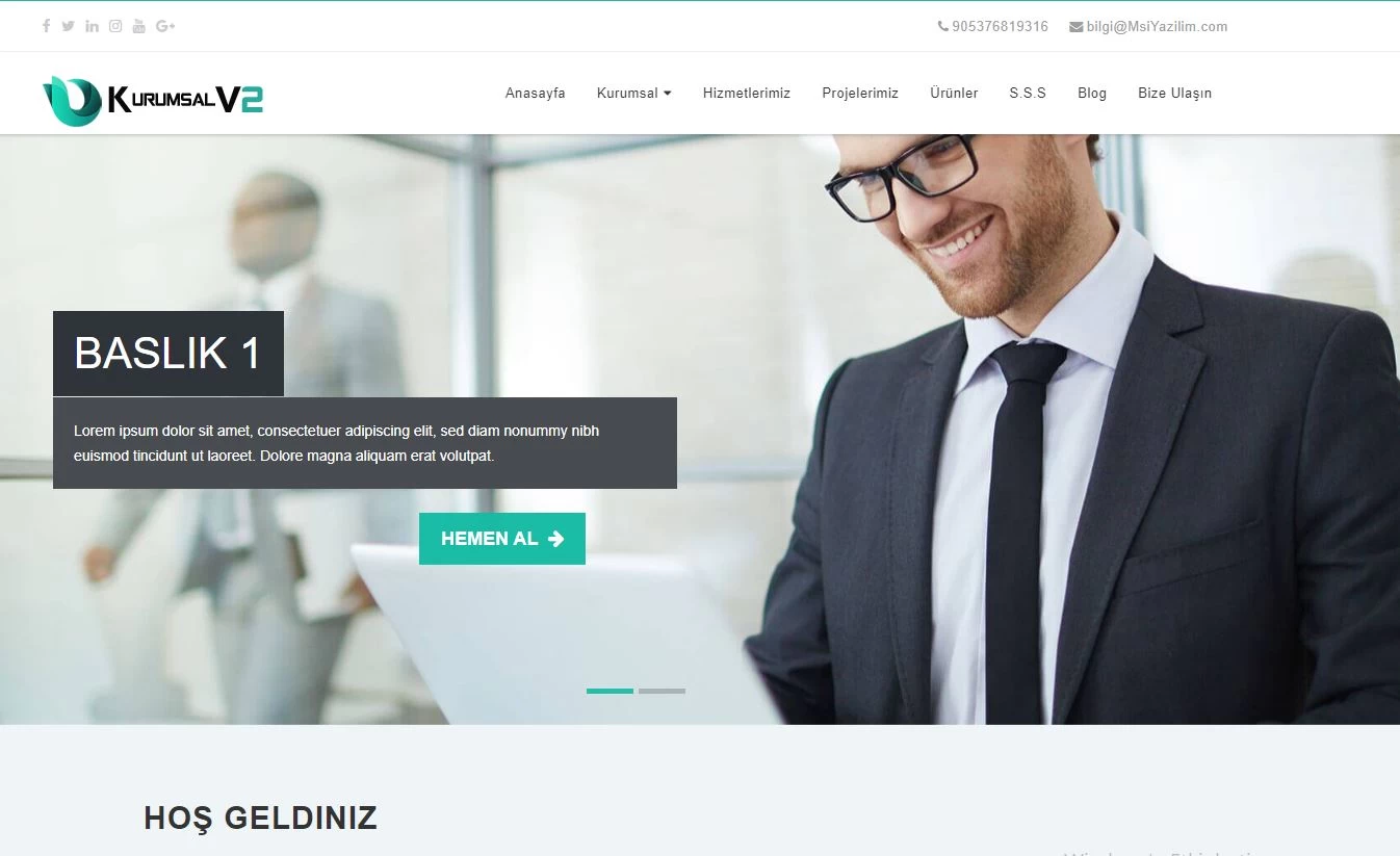 Kurumsal firma digital ajans web site ajans scripti v2