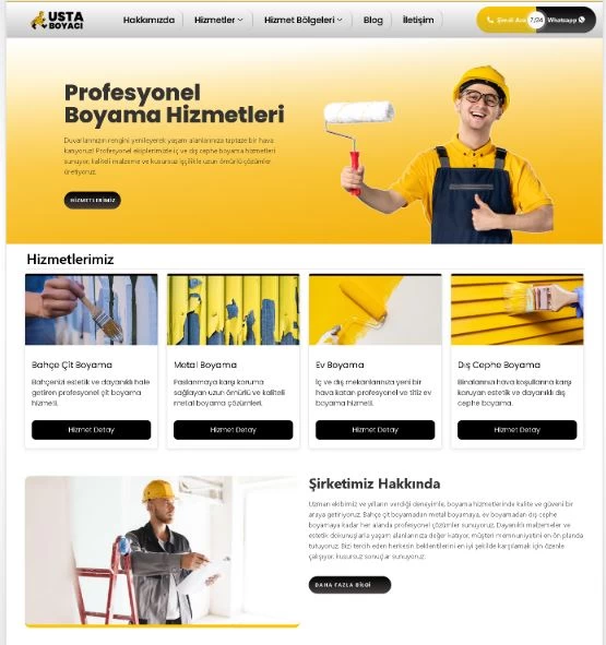 usta boyacı hizmet teması php scripti msiyazilim