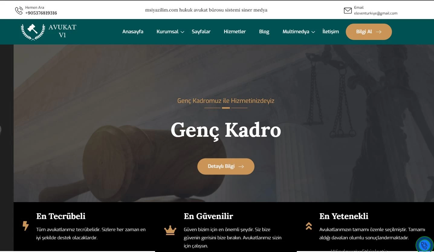 Avukat Hukuk Bürosu scripti php  sistem