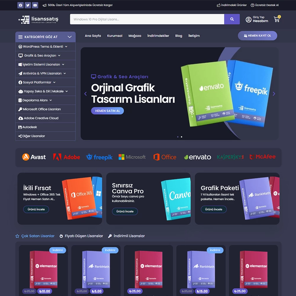 Kurumsal e-Ticaret Yazılım satış scripti – Hazır, Hızlı, Etkili Çözüm